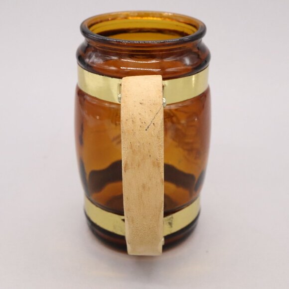 Ragin' Cajun Rollercoaster Amber Glass Tankard Mug Pontchartrain Beach Amusement - Picture 12 of 14